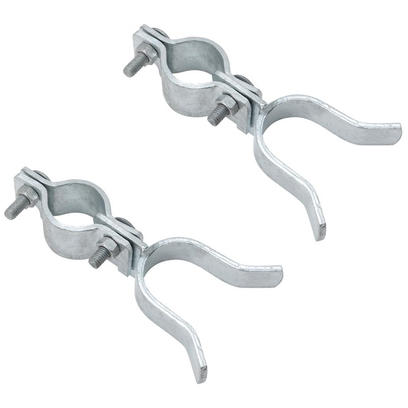 VIVIDA Chain Link Gate Latch 1-3/8"" x 1-5/8"", Gate Fork Latch Fence Latches for Gates with Padlock Hole, Galvanized Chain Link Farm Fence Gate Latches for Metal Gates, 2 PCS - Image 1